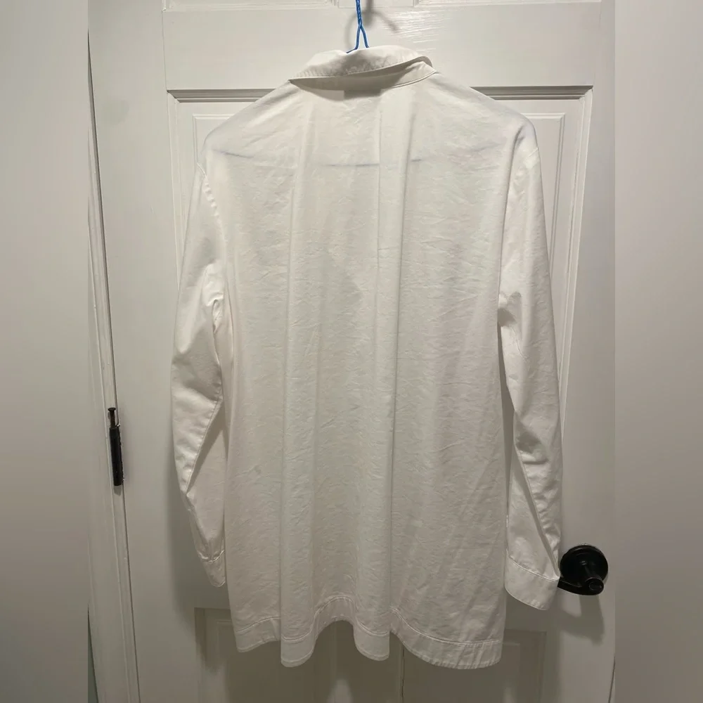 J.Jill white button down tunic - Picture 2 of 6